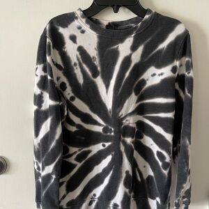 Black and White Tie-Dye Sweatshirt